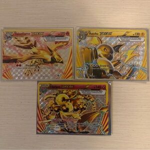 Pokemon BREAK Card Lot: Raichu, Talonflame, & Florges BREAK